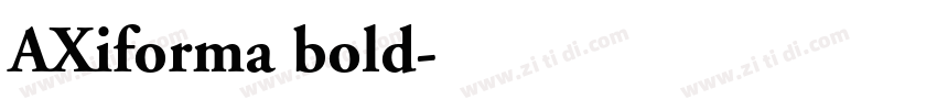 AXiforma bold字体转换